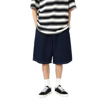 Muške traper šorc u japanskom retro stilu – labav ravni kroj, srednji struk, zatvarač