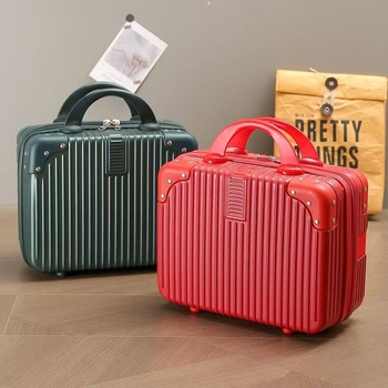 ABS sminktáska utazáshoz cipzárral, bővíthető, vízálló, 700 g, kézipoggyászhoz