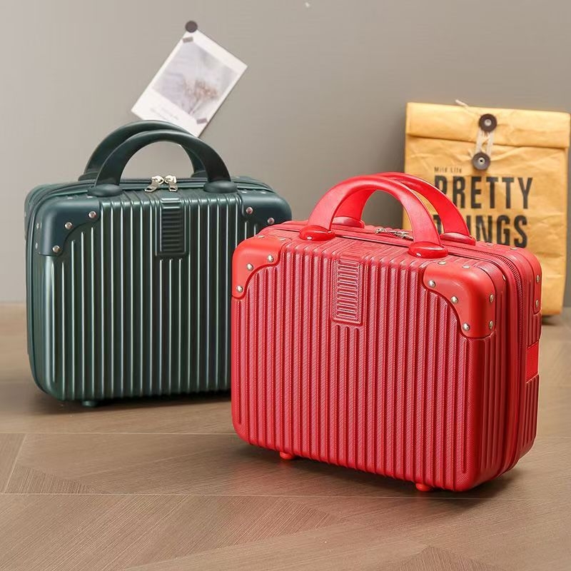 ABS sminktáska utazáshoz cipzárral, bővíthető, vízálló, 700 g, kézipoggyászhoz