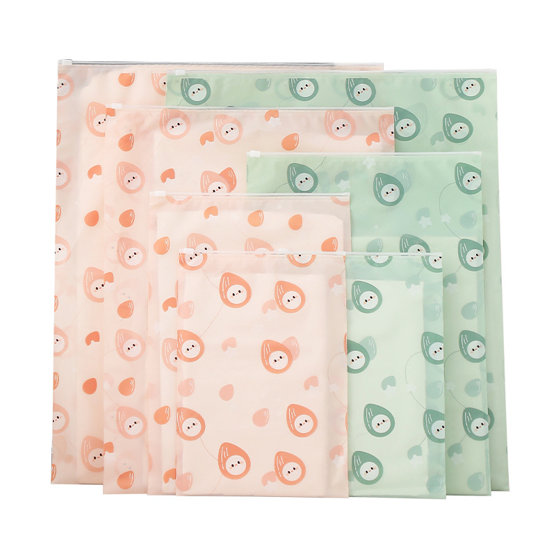 Ruhatároló táska – PE anyag; funkció: tárolás; utazásokhoz ideális; stílus: rajzfilmszerű aranyos; nagy modell