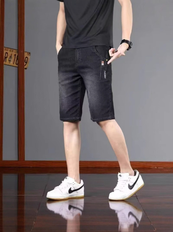 Muške traper šortse – Slim Straight kroj, 68% pamuk, mikroelastičnost, ljeto 2025