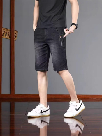 Muške traper šortse – Slim Straight kroj, 68% pamuk, mikroelastičnost, ljeto 2025