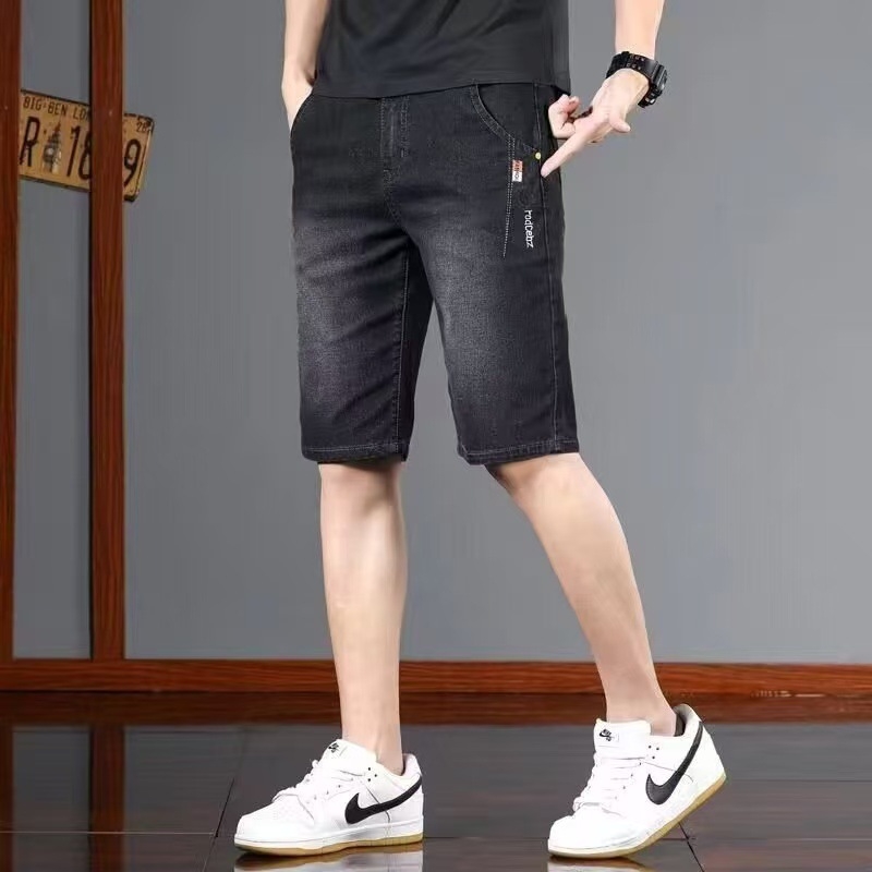 Muške traper šortse – Slim Straight kroj, 68% pamuk, mikroelastičnost, ljeto 2025