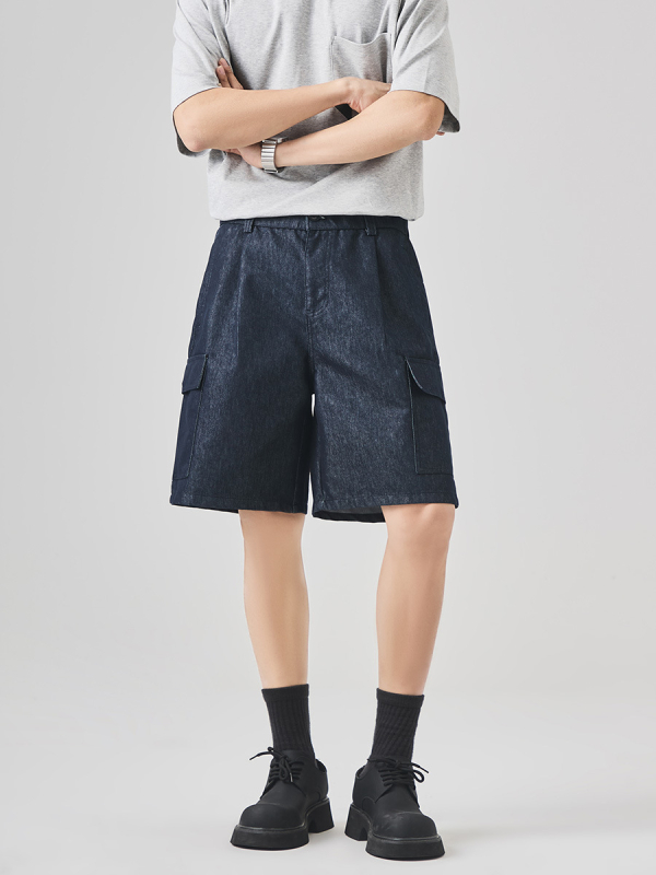 Muške traper kratke hlače, labav kroj, ulični stil, ljeto, 62,2% pamuk, APOCRITA'S F608