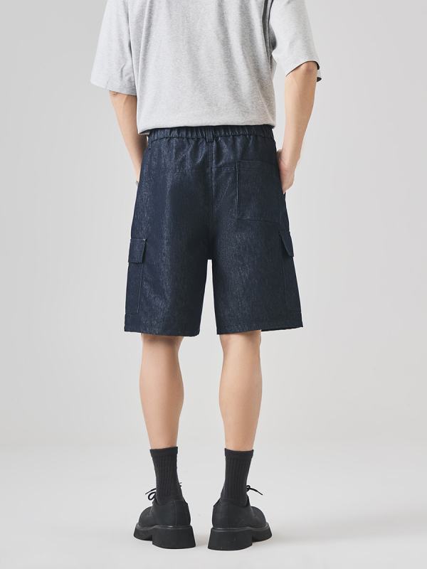 Muške traper kratke hlače, labav kroj, ulični stil, ljeto, 62,2% pamuk, APOCRITA'S F608