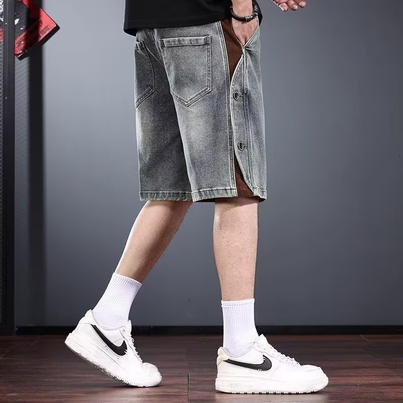 Muške traper šorceve, vintage slobodan kroj, duljina pet točaka, pamuk 70%, nježna rastezljivost