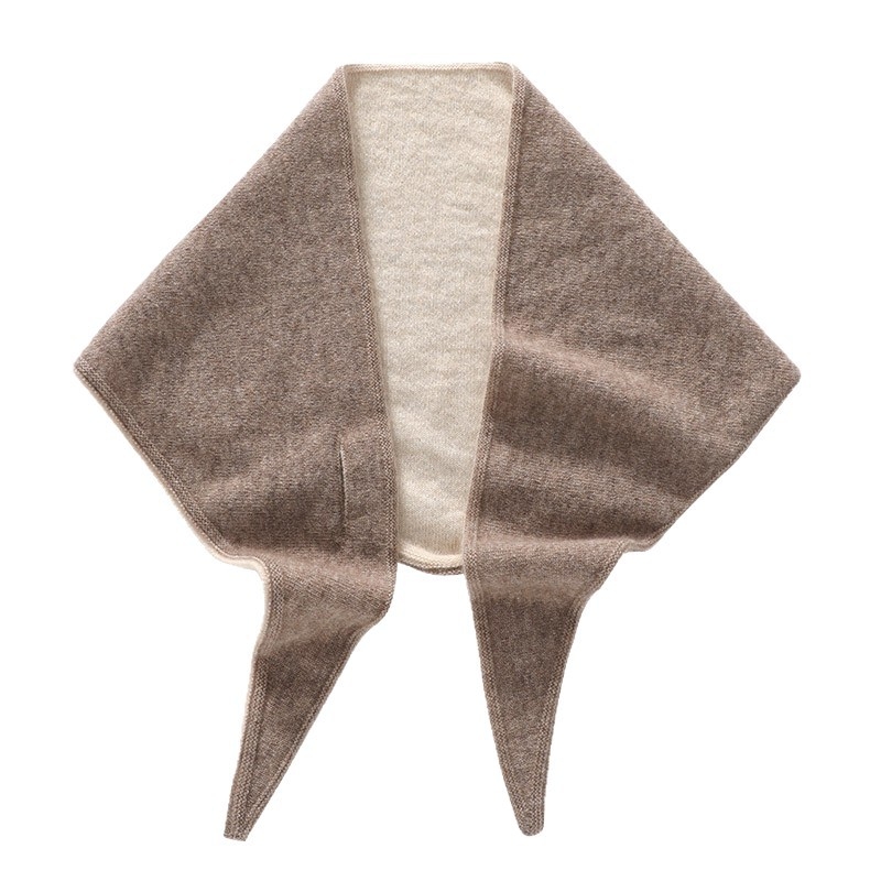 Τρίγωνος φουλάρι κασμίρι για τον χειμώνα – warp-knit ύφανση, 31–50% κασμίρι, διατηρεί τη ζεστασιά