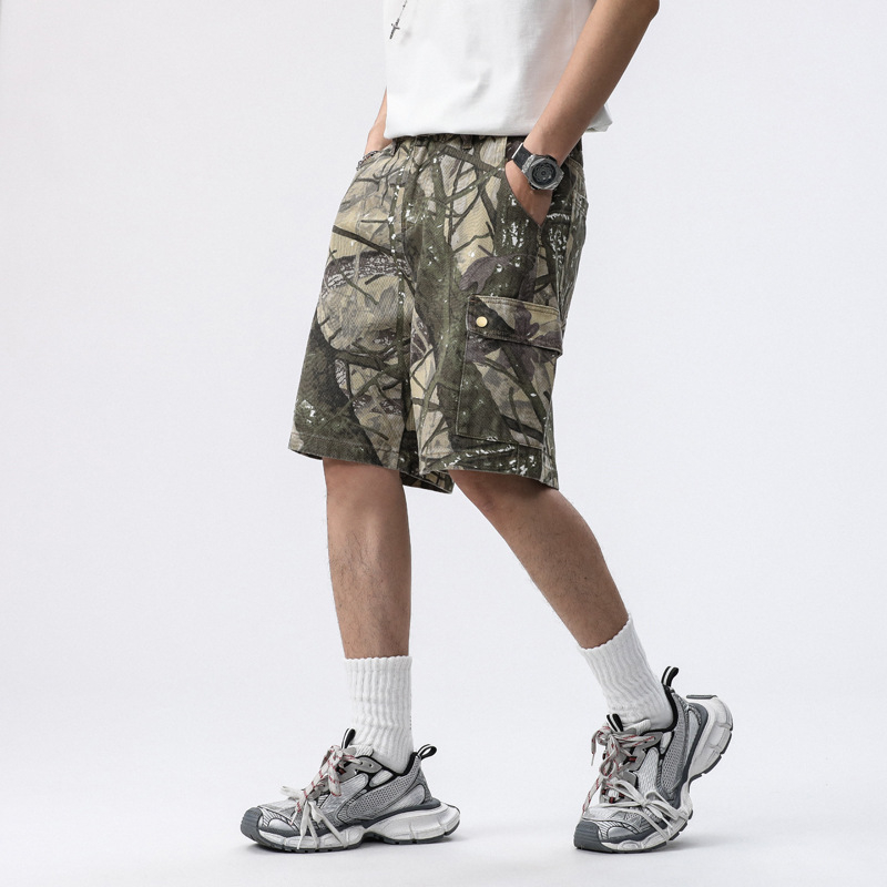 Široke denim šortse s ravnim krojem, srednji struk, pet džepova, 100% pamuk denim