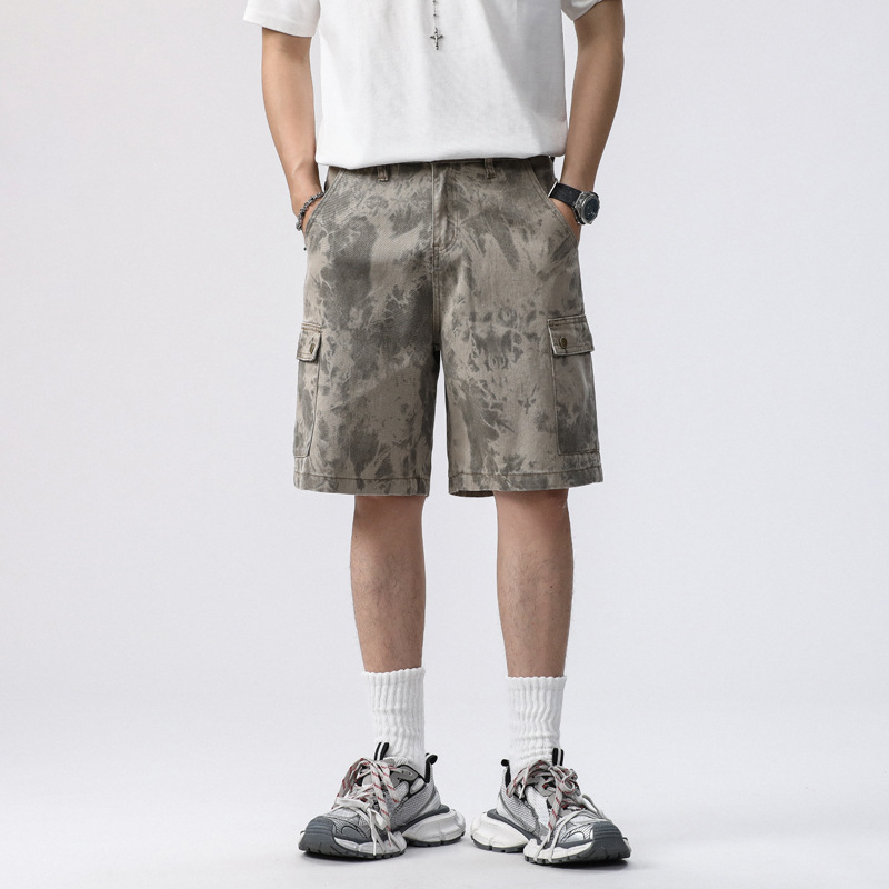 Široke denim šortse s ravnim krojem, srednji struk, pet džepova, 100% pamuk denim