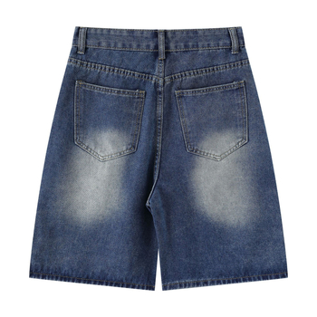 Traper kratke hlače uniseks, retro cvjetni vez, ležernog kroja, bez elastana, ljeto