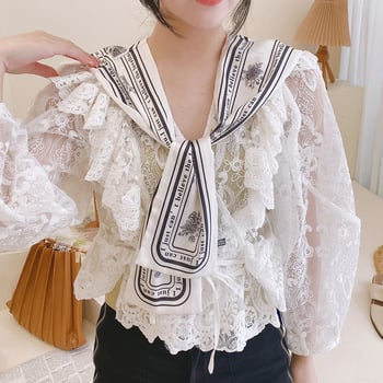 Шал за рамене с двустранен флорален принт, crepe плат, печатна декорация