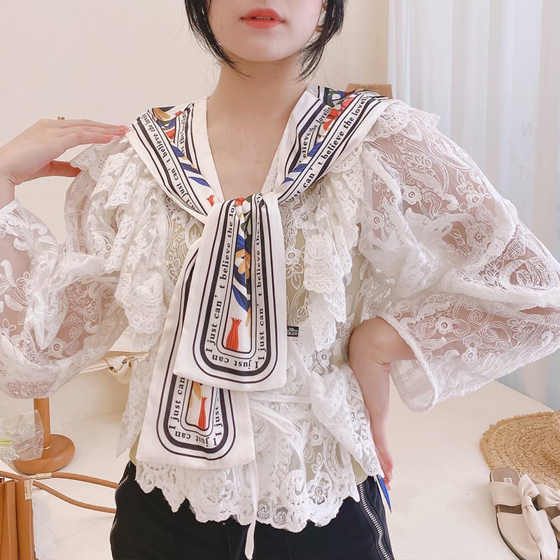 Шал за рамене с двустранен флорален принт, crepe плат, печатна декорация