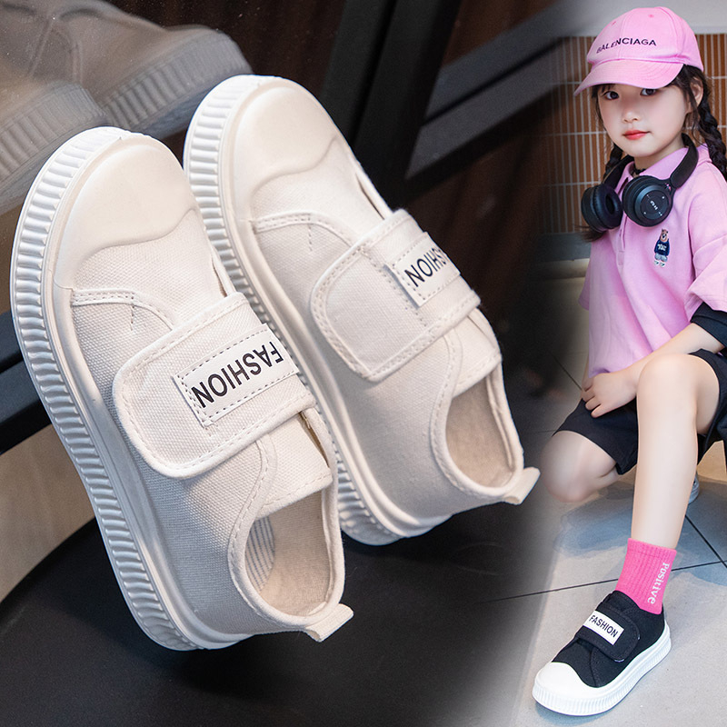 Dječje platnene tenisice za djevojčice, s niskim gornjim dijelom, zatvaranje na Velcro, gumeni potplat, za djecu od 4 do 12 godina