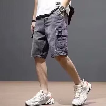 Muške kratke hlače od poliestera – opušten kroj, sportski stil, 50% poliester, originalni dizajn