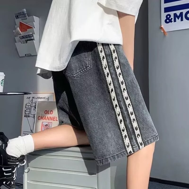 Muške traper šorceve, ljeto 2025, opuštena silueta, streetwear stil