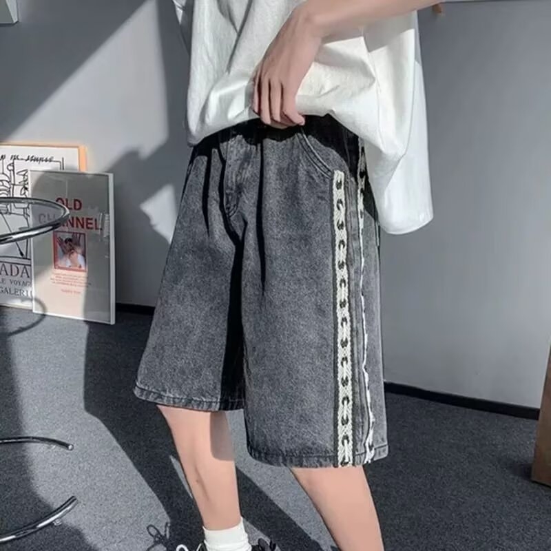 Muške traper šorceve, ljeto 2025, opuštena silueta, streetwear stil