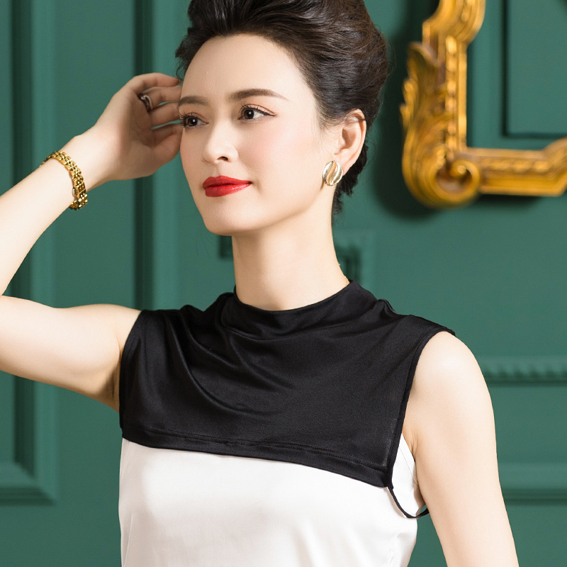 Șal tricotat din mătase, respirabil, căptușit cu mătase, monocrom, Lansare vară 2025