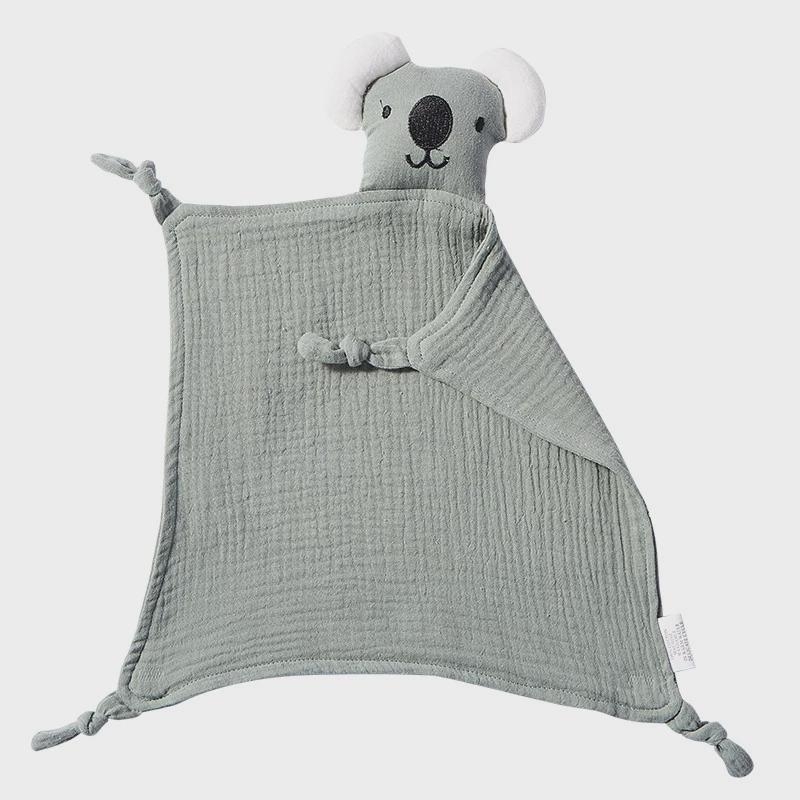 Koala Comfort Towel za novorođenčad, dvostruko složena gaz, karikatura uzorak, brend momuz, pogodno za proljeće, ljeto i jesen
