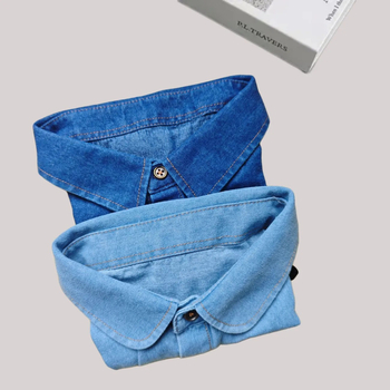 Guler din denim pentru femei, guler imitatie decorativ interior pentru pulover și cămașă, adult, toamnă 2020