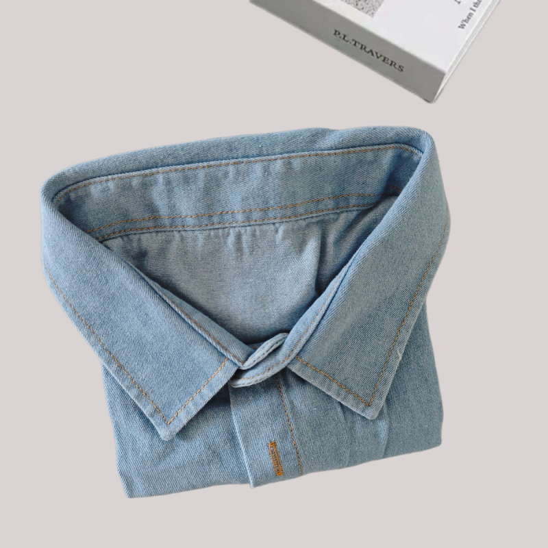 Guler din denim pentru femei, guler imitatie decorativ interior pentru pulover și cămașă, adult, toamnă 2020