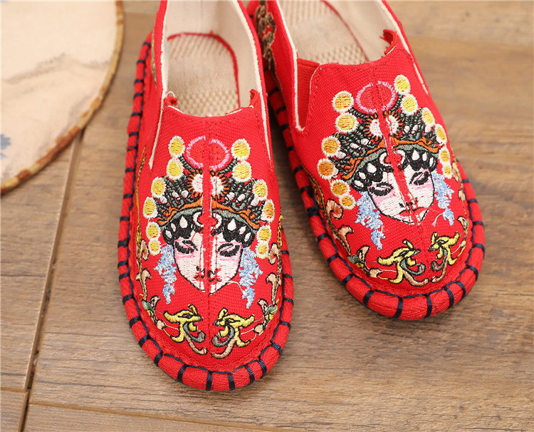 Pantofi de copii brodați din canvas – Unisex, Stil retro, 4–12 ani