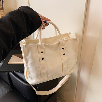 Torba preko ramena – tote — PU, gradska jednostavnost, vodoravni kvadratni oblik, zatvaranje zipom