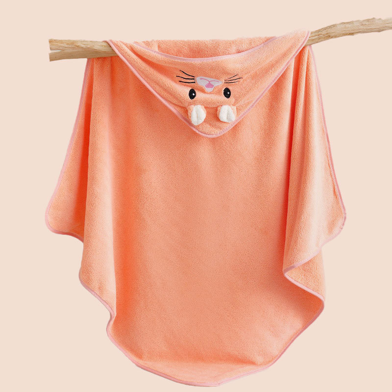 Dječji ručnik za kupanje s kapuljačom od koralnog fleksa, nosiv kao prekrivač, višefunkcionalna dječja deka (1-3 godine)