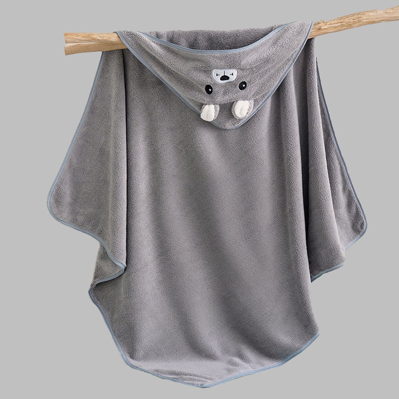 Dječji ručnik za kupanje s kapuljačom od koralnog fleksa, nosiv kao prekrivač, višefunkcionalna dječja deka (1-3 godine)