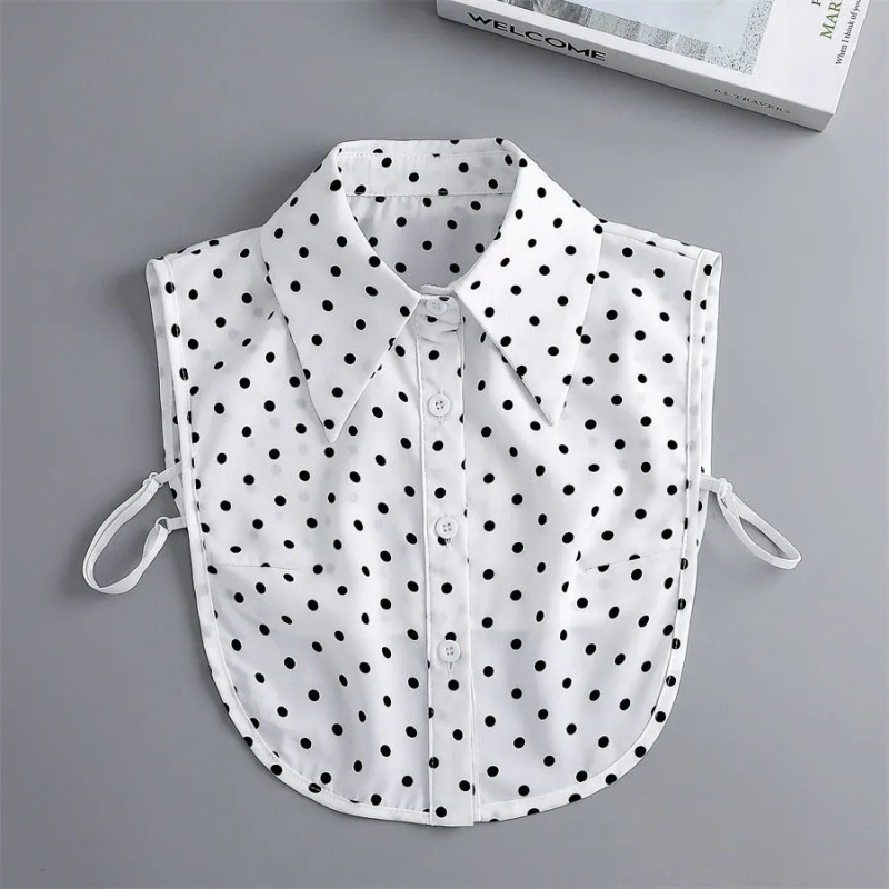 Colier fake pentru femei, cu dungi – guler interior din șifon, vară 2024, origine Guangzhou, ambalare individuală