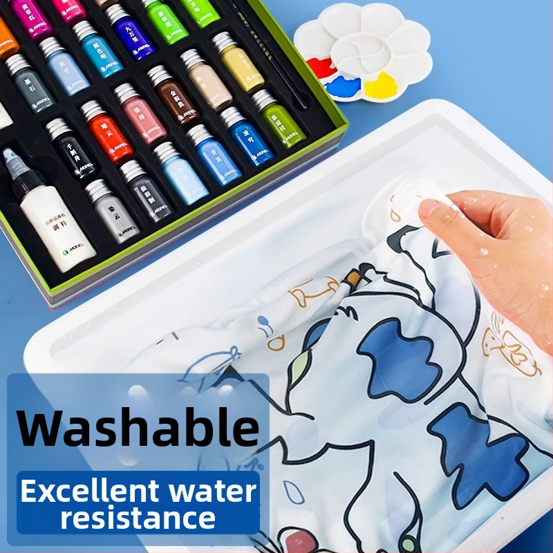 Комплект пигменти за текстилно боядисване – Marley, растителни пигменти, опакован в кутия, за акрилно боядисване върху текстил, производител Shanghai Marie's Art Supplies Co., Ltd.