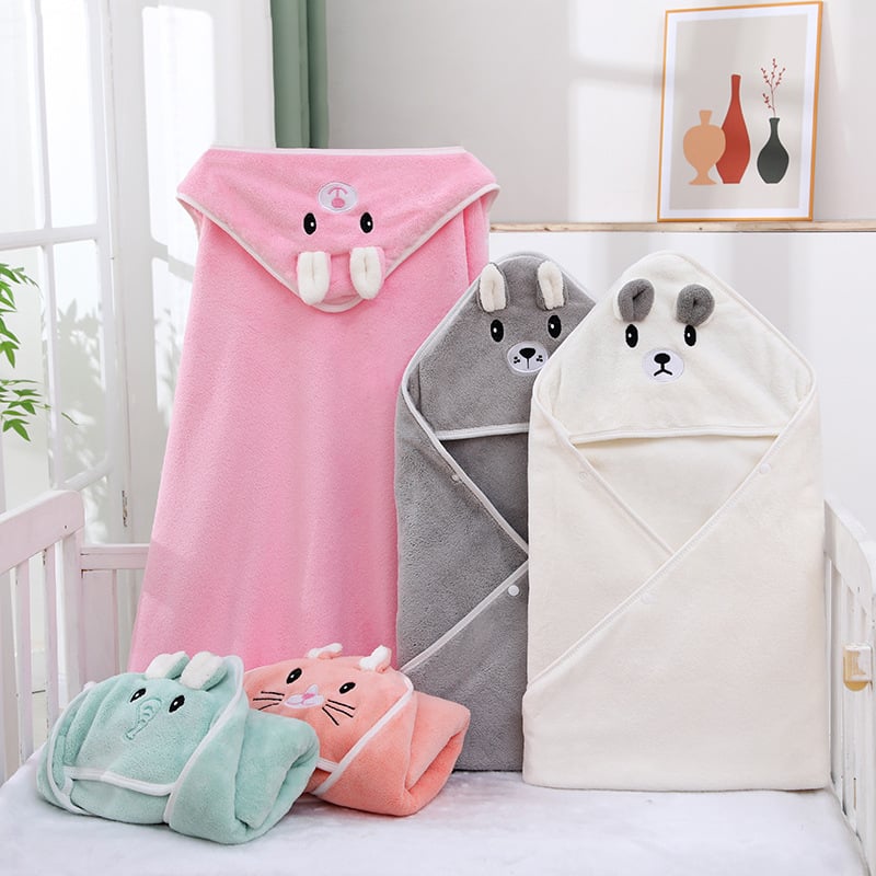 Dječja deka od koralnog fleksa, 200–300 g, pogodna za novorođenčad do 6 godina, crtani stil, sve sezone