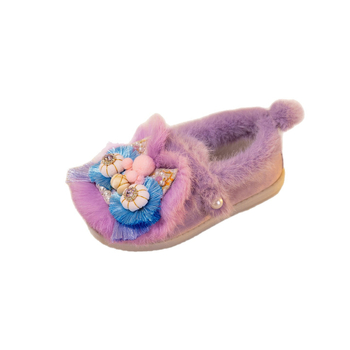 Pantofi de copii din bumbac cu broderie, lucrate manual cu cap de tigru, stil etnic, toamnă 2025, pentru vârsta 4-16 ani