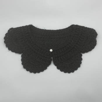 Korejskog stila pleteni dekorativni ovratnik s cvjetnim uzorkom, vunena podstava, šal-dodatak za jesen 2023
