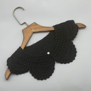 Korejskog stila pleteni dekorativni ovratnik s cvjetnim uzorkom, vunena podstava, šal-dodatak za jesen 2023