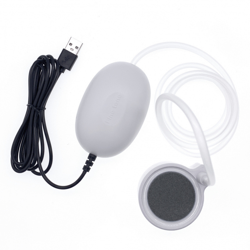 USB захранвана въздушна помпа за домашен аквариум, безшумна, регулируем обем на въздуха, преносима