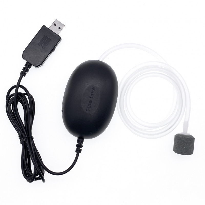 USB захранвана въздушна помпа за домашен аквариум, безшумна, регулируем обем на въздуха, преносима