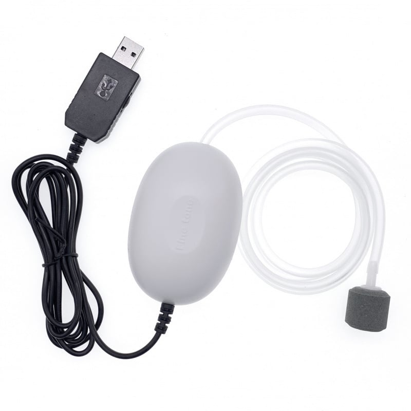 USB захранвана въздушна помпа за домашен аквариум, безшумна, регулируем обем на въздуха, преносима