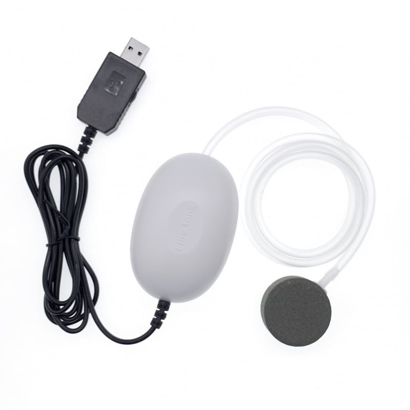 USB захранвана въздушна помпа за домашен аквариум, безшумна, регулируем обем на въздуха, преносима