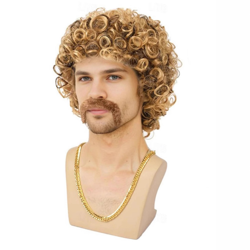 Muška perika – kratka kovrčava kosa, žica visoke temperature (Mehanizam; Može se obojiti)