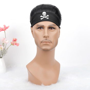 Meirui Férfi paróka fejkendő-stílusban, modell Mzjf801, hőálló huzal, mechanizmus