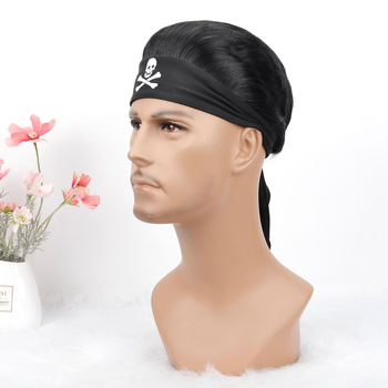 Meirui Férfi paróka fejkendő-stílusban, modell Mzjf801, hőálló huzal, mechanizmus