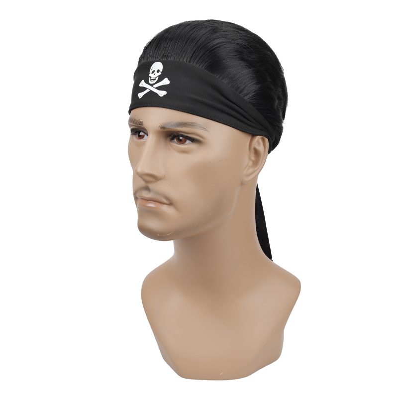 Meirui Férfi paróka fejkendő-stílusban, modell Mzjf801, hőálló huzal, mechanizmus