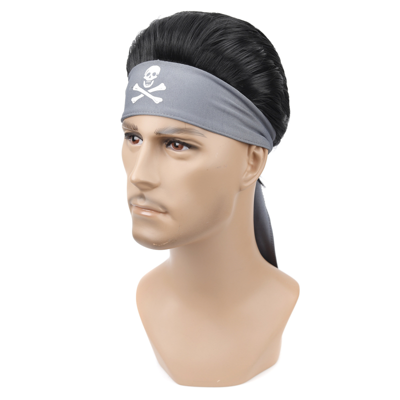 Meirui Férfi paróka fejkendő-stílusban, modell Mzjf801, hőálló huzal, mechanizmus