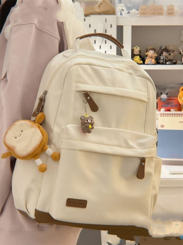 Női hátizsák japán retro utcai stílusban utazásokhoz, laptop rekesz, Oxford anyag, 2025 tavasz, 3D szerkezet