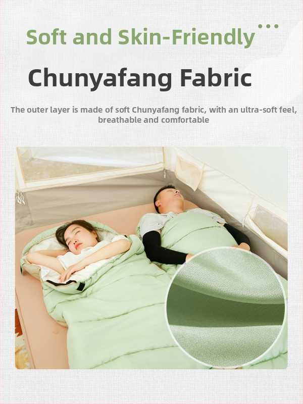 Υπνόσακος τύπου envelope για ενήλικες — χειμερινή ενίσχυση μόνωσης, 2 kg, γέμισμα: down cotton, επένδυση: βαμβάκι πλυμένο, ύφασμα: Chunya Spinning