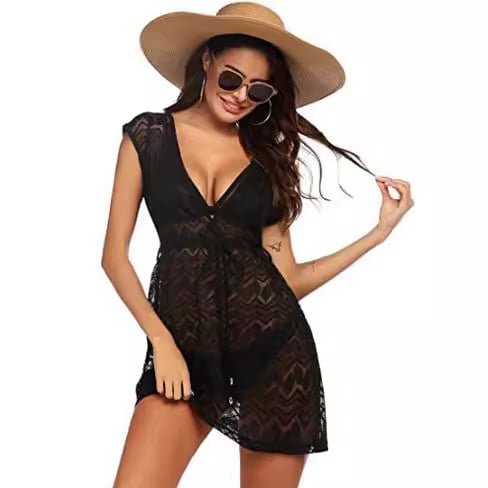 Ženska čipkasta kimono bluza, V izrez, 3/4 rukav, pulover stil, poliester čipkasta tkanina (90–95% poliester)
