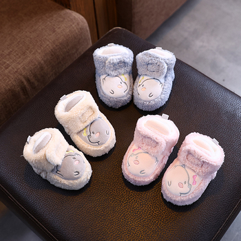 Dječje zimske cipele s mekim potplatom, Velcro zatvaranje, gornji dio od reciklirane kože, cartoon uzorak, za dobnu skupinu 12–36 mjeseci