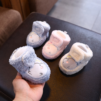 Dječje zimske cipele s mekim potplatom, Velcro zatvaranje, gornji dio od reciklirane kože, cartoon uzorak, za dobnu skupinu 12–36 mjeseci