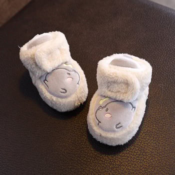 Dječje zimske cipele s mekim potplatom, Velcro zatvaranje, gornji dio od reciklirane kože, cartoon uzorak, za dobnu skupinu 12–36 mjeseci