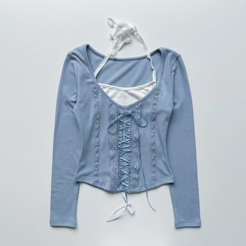 Pamut hosszú ujjú póló kapucnival, U-nyakkal, szűk szabásvonal, aranyos stílus